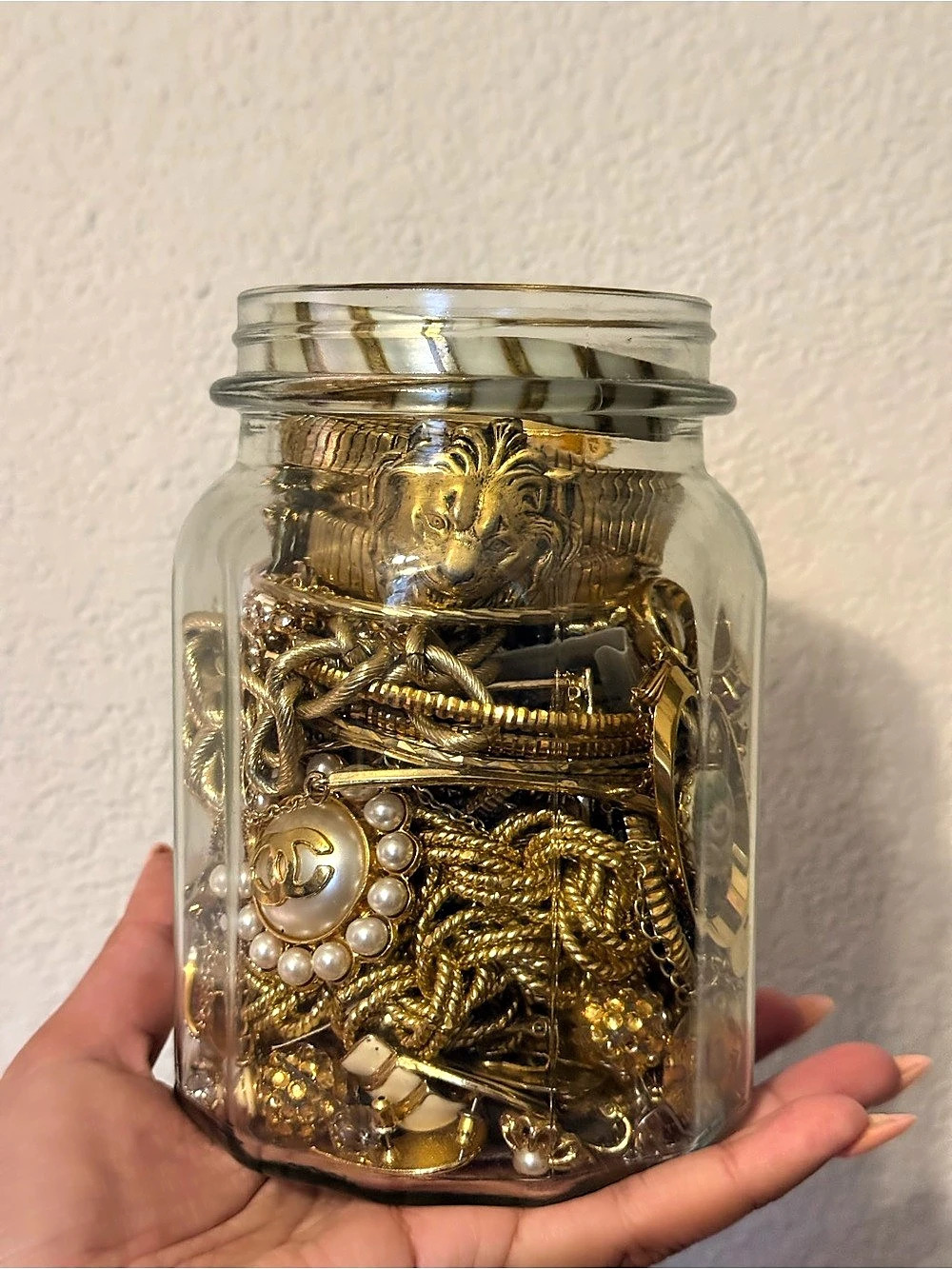 Vintage Mixed Costume Jewelry Lot Gold Tone